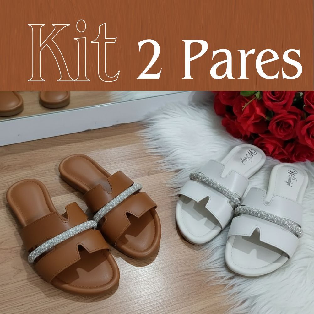 Kit 2 Sandalias Super Femininas E Estilosas Rastei