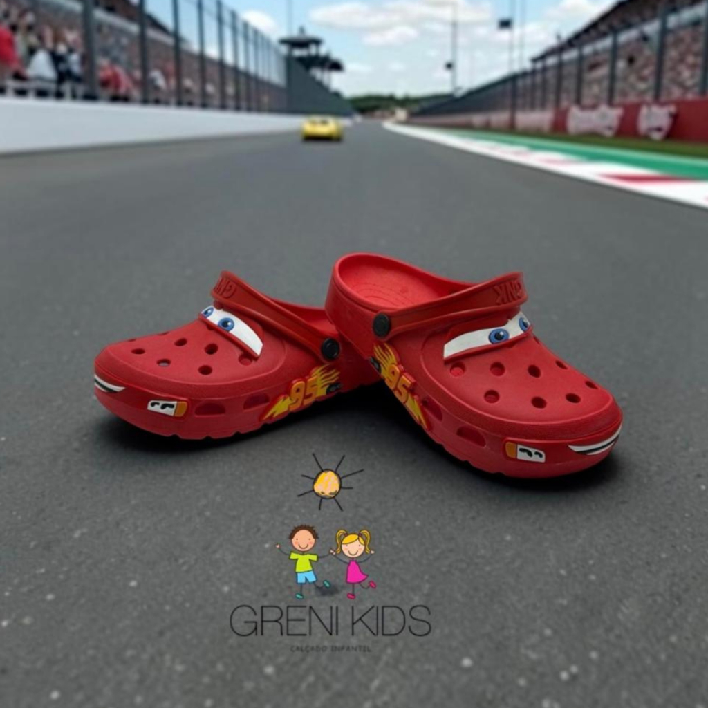 Babuche Papete Sandalia Infantil e Adulto MCQueen 