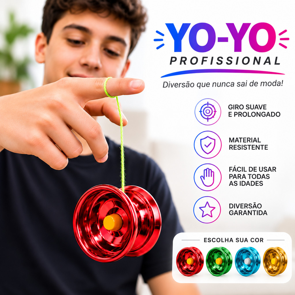 Yoyo Profissional Rolamento de Alumínio Leve Resi