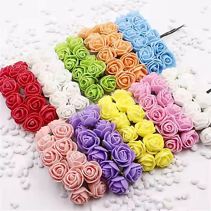 Kit com 72 Mini Rosinhas de E.V.A. Para Decoraçã