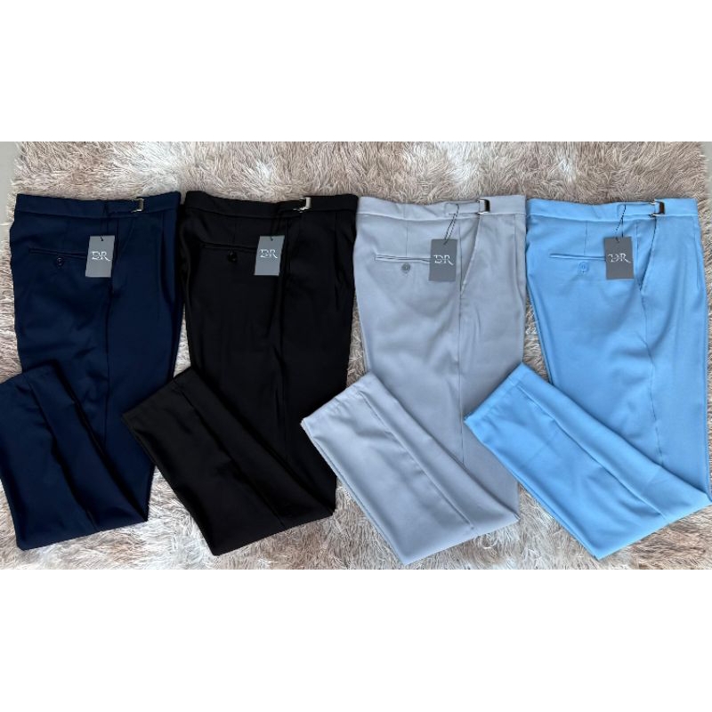 Calça Alfaiataria Masculina Ajuste Lateral e elas