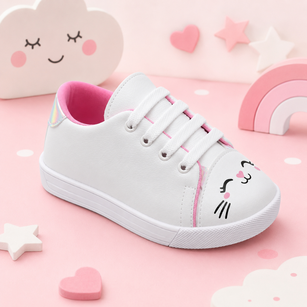 Tênis Infantil Feminino Menina Gatinha