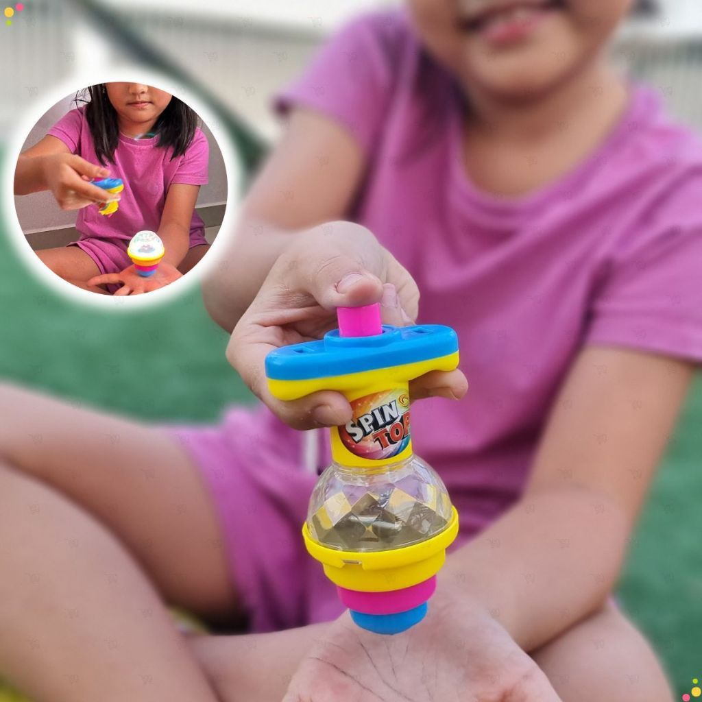Kit com 3 a 15 piões iluminados, brinquedos infan
