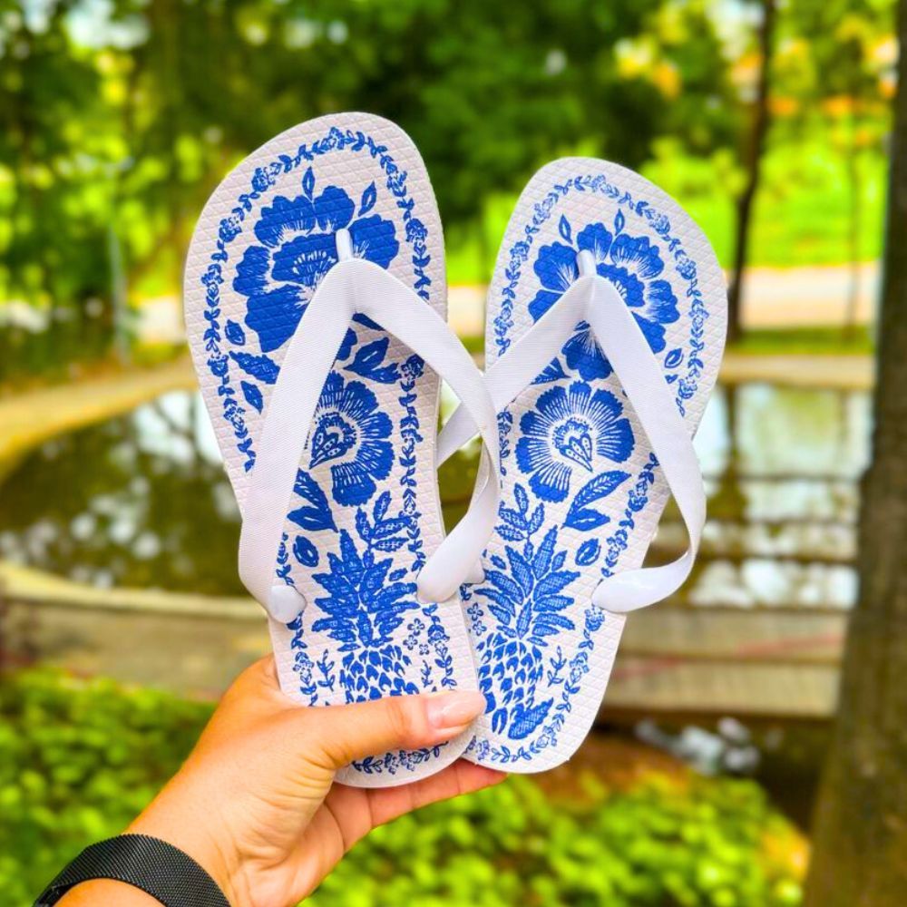 Chinelo Feminino Estampado Tira Grossa do 34 ao 40