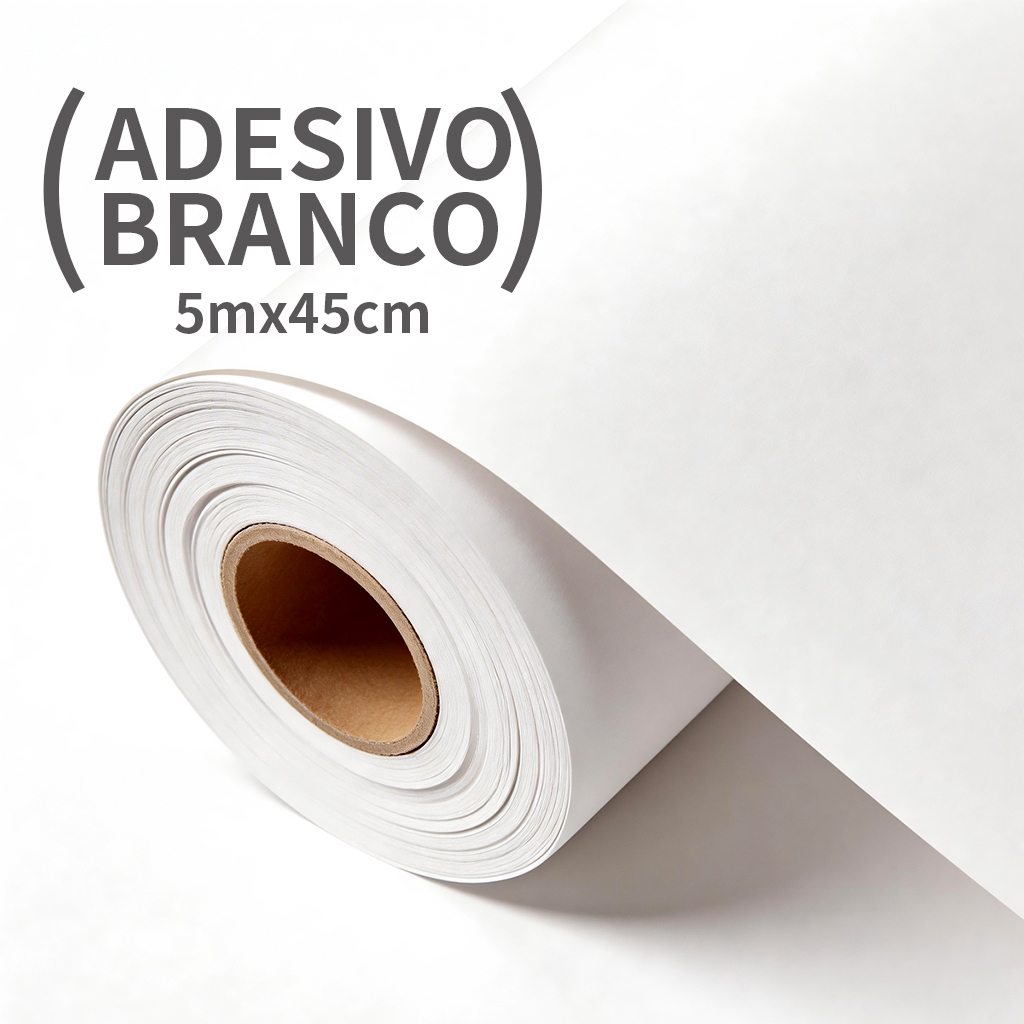 Papel Adesivo Tipo Contact Branco 5 Metros Laváve