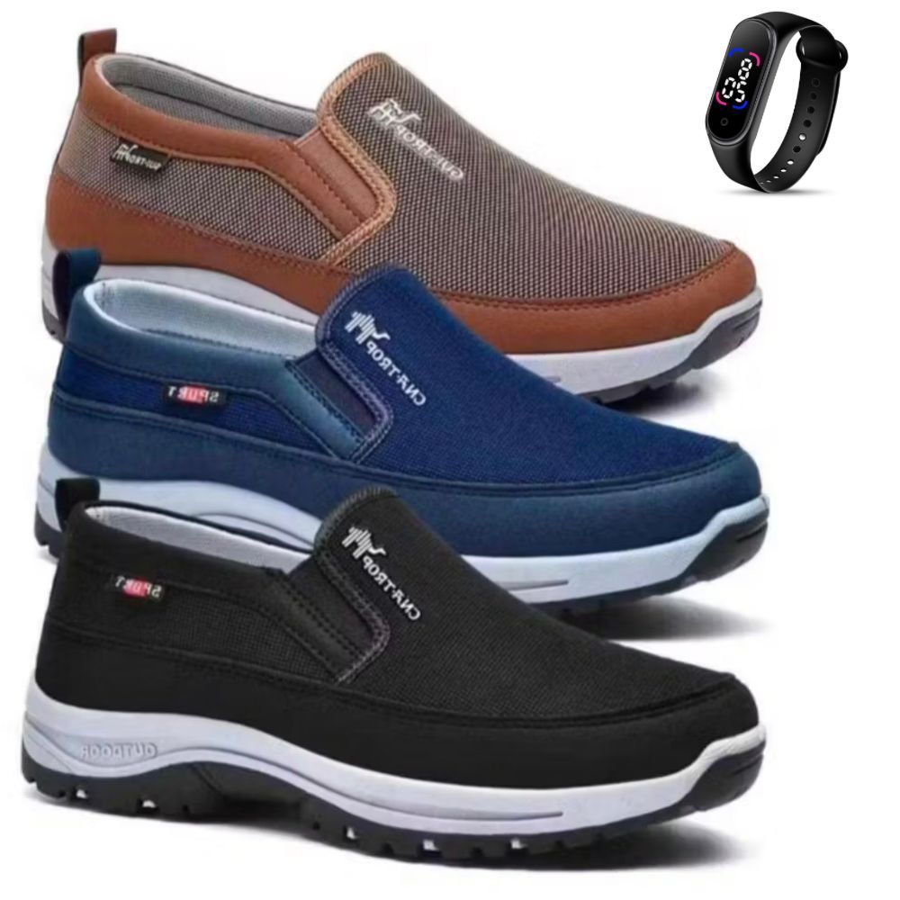 Kit 3 Pares De Tênis Sapatilha Mocassim Masculino