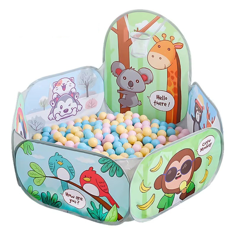Piscina Infantil De Bolinhas Com Cestinha Basquete