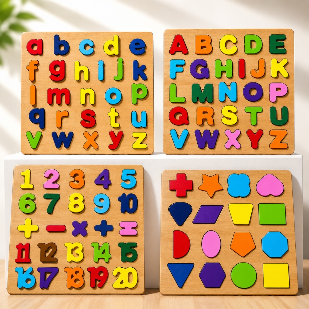 Kit 1-3 Tabuleiro Quebra Cabeça Educativo Pedagó