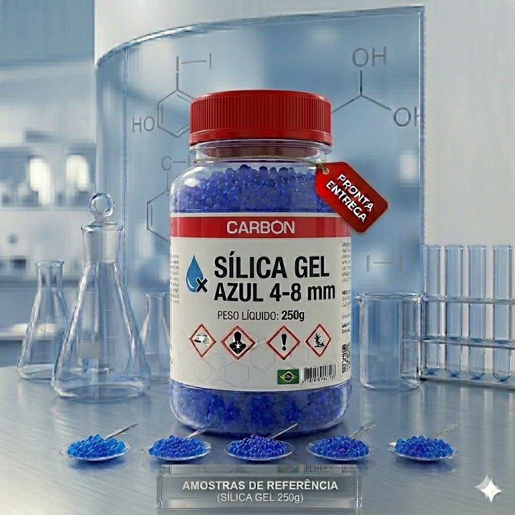 Sílica gel azul 4-8 mm pacote 250g
