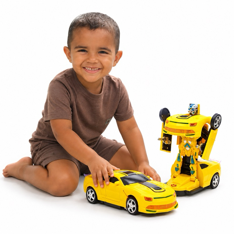 Brinquedo Carrinho Camaro Transformers Vira Robo L