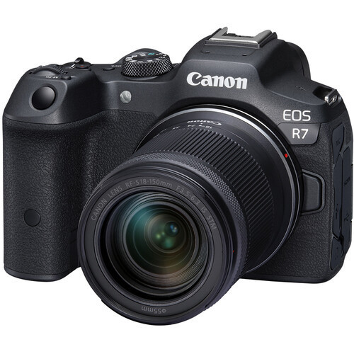CÂMERA CANON EOS R7 COM LENTE 18-150MM MIRRORLESS
