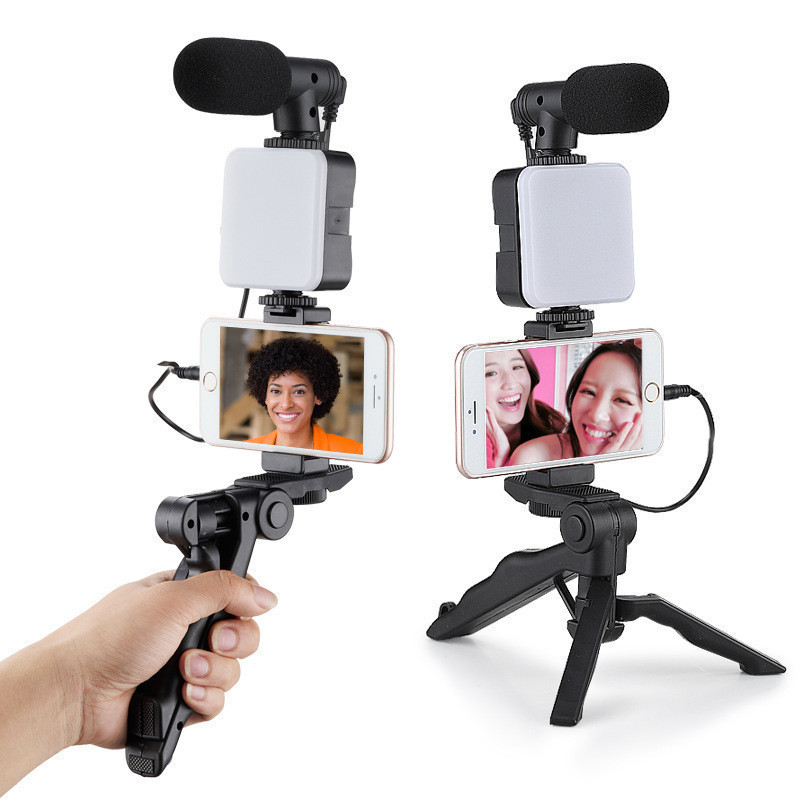 Tripé Estabilizador de Mão kit 5 em 1 gimbal Mic
