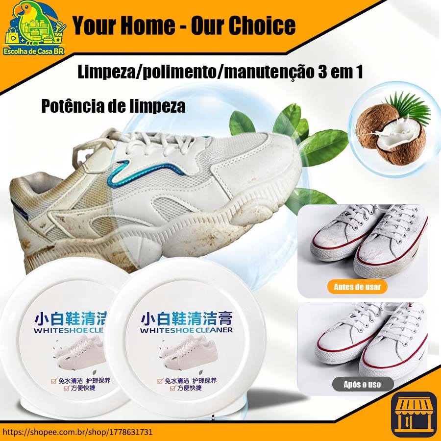 Creme De Limpeza De Sapatos Brancos 260G -Removedo
