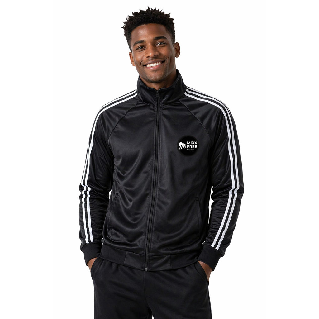 Jaqueta Gola Alta Masculina com Faixas Dryfit Moda