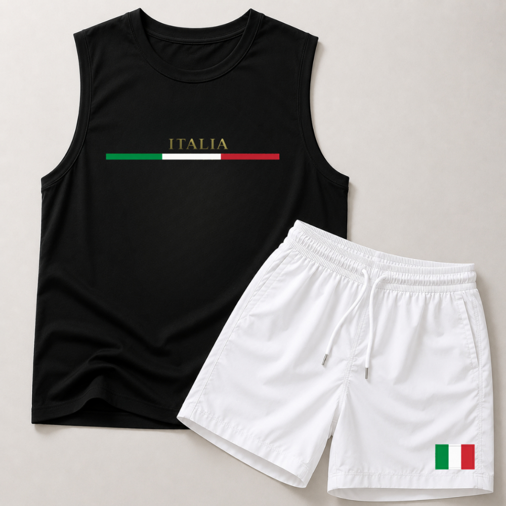 Conjunto Masculino Itália Regata Machão + Short 