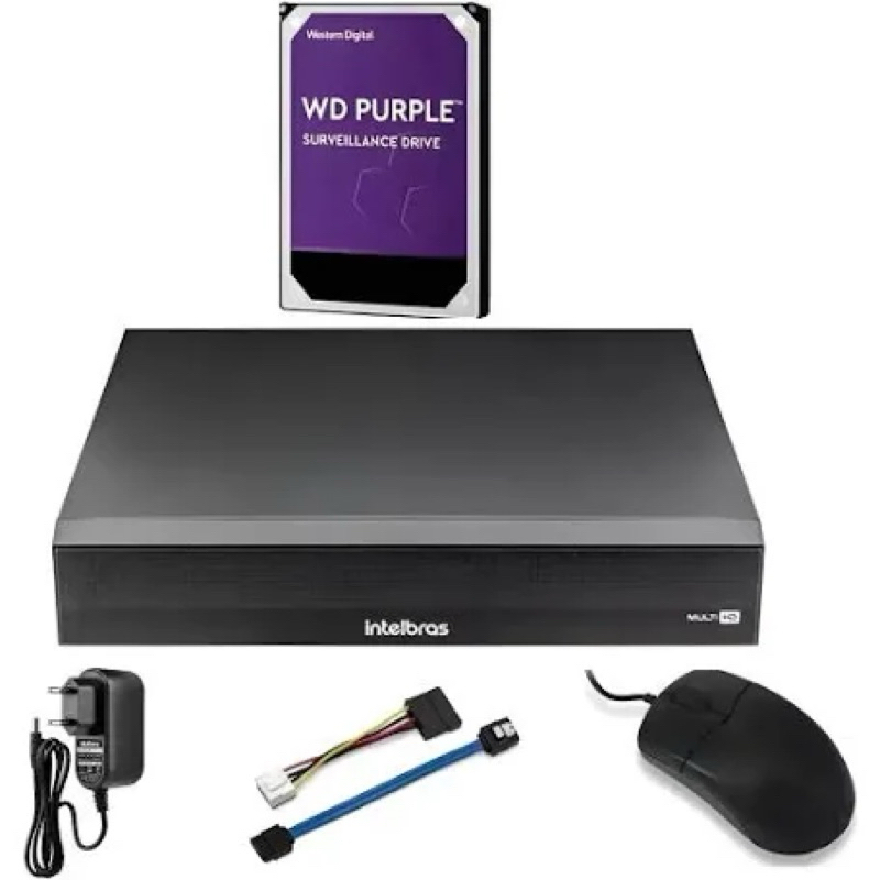 Dvr 16 canais Mhdx 1016 intelbras + Hd 1Tb Purple