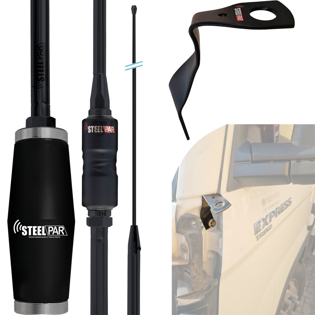 Antena Px Bobinada Black Argentina 1,63m Delivery 