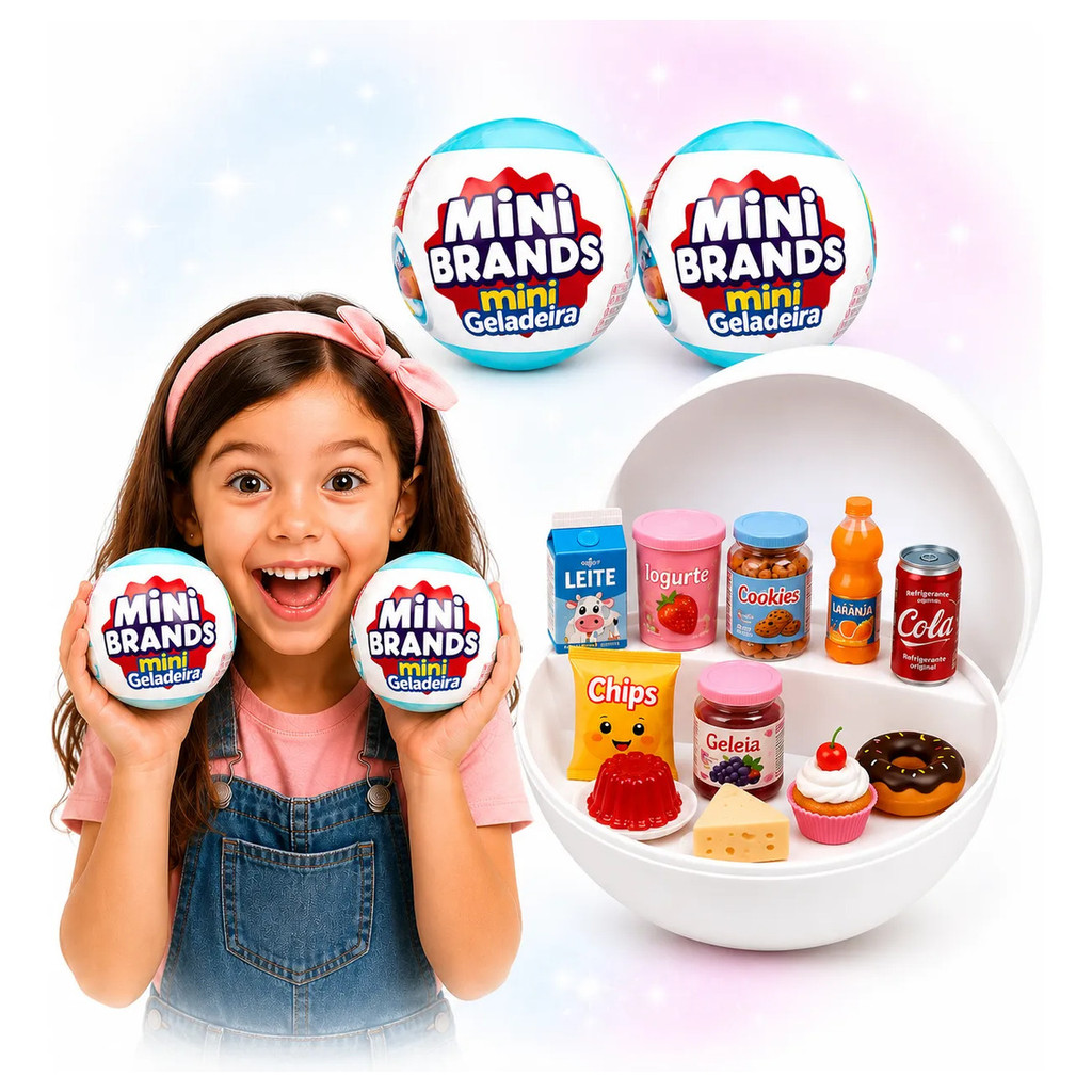 2 Cápsulas Mini Brands Mini Geladeira Bola Surpre