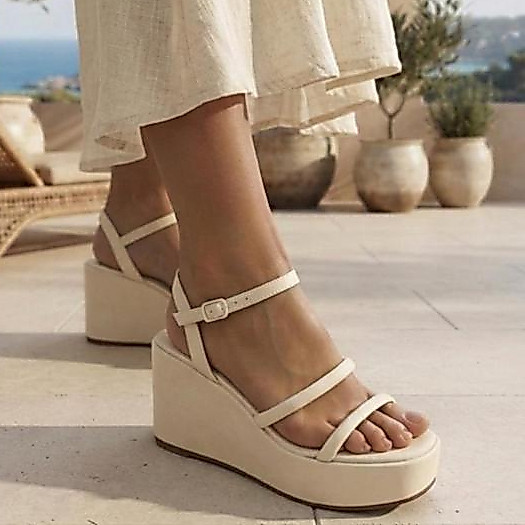 Sandalia Feminina Plataforma Tamanco Confortavel N