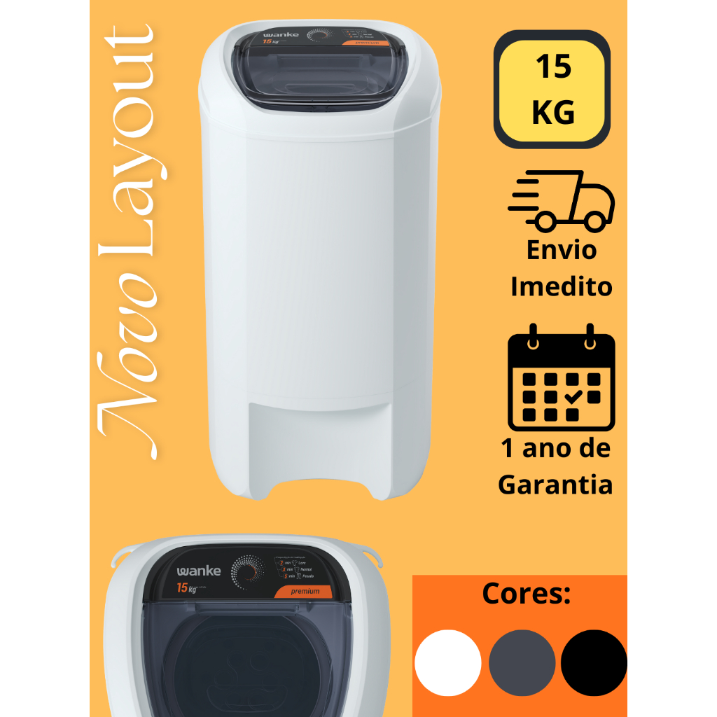 Centrífuga de Roupas Premium 15Kg