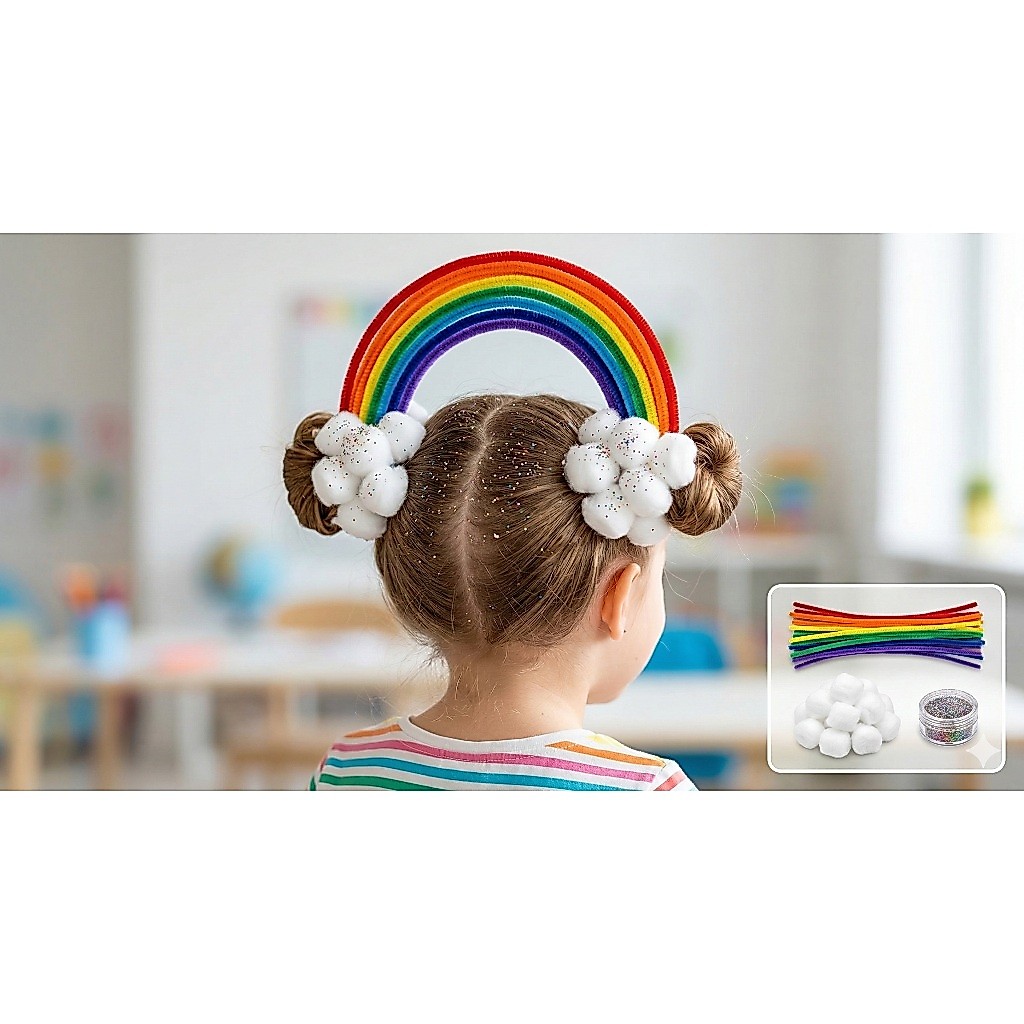 Cabelo Maluco Arco-Íris: Fácil de Fazer (KIT 