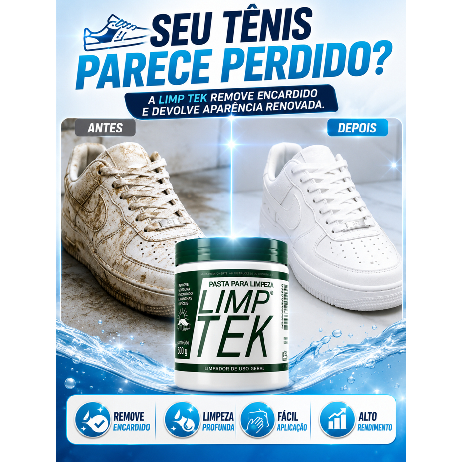 Limpa Tênis em pasta a seco, Limpeza de Calçados
