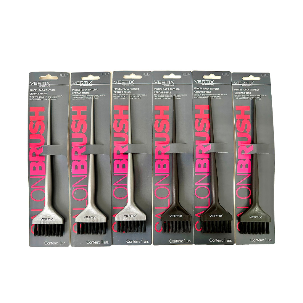 KIT COM 6 PINCEIS DE PRECISAO PROFISSIONAIS VERTIX