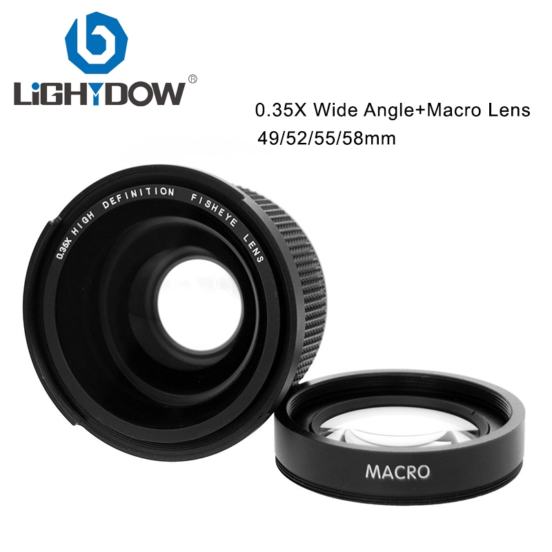 Lightdow 0.35X Lente De Olho De Peixe Super Wide A