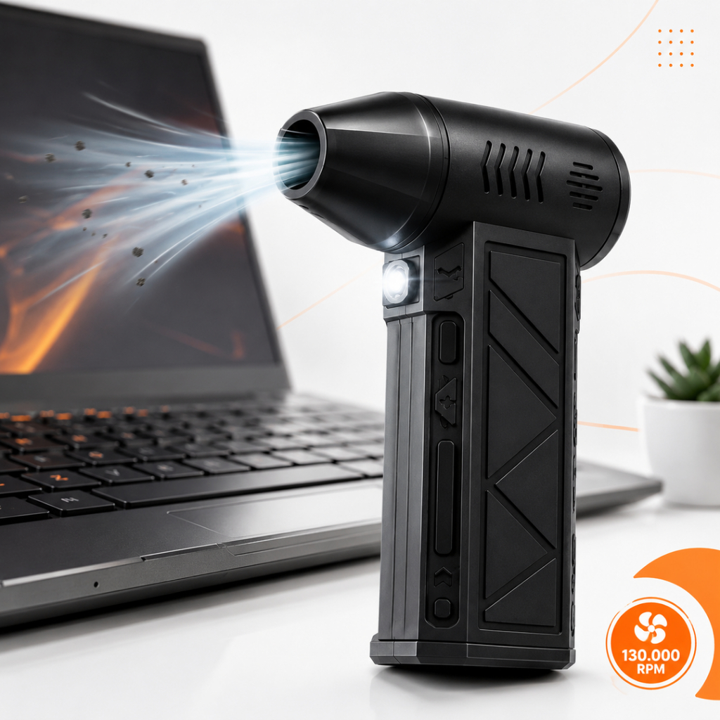 Soprador de Ar Turbo 130000RPM Limpa Teclado PC No