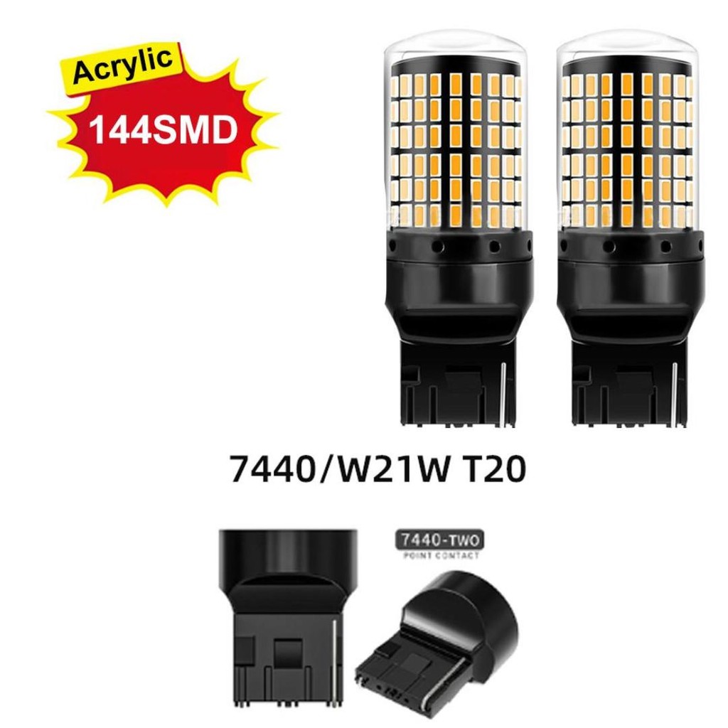 Lâmpada LED T20 7440/W21W 144SMD  12V , Amarelo/B
