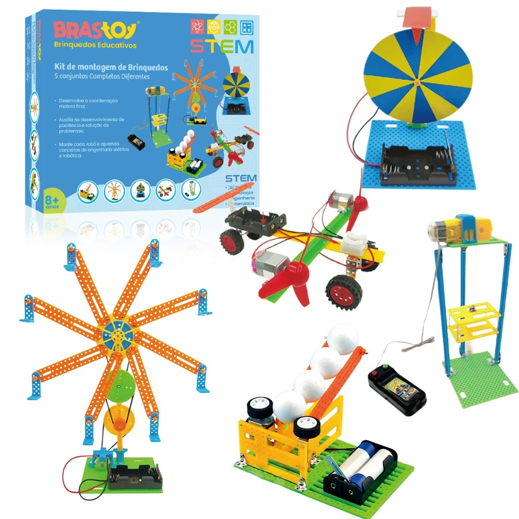 Brastoy Kit Brinquedo Stem Montagem 5 Conjuntos | 