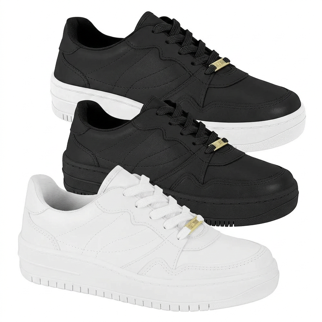 Tênis Vizzano Feminino Casual Plataforma Macia Co