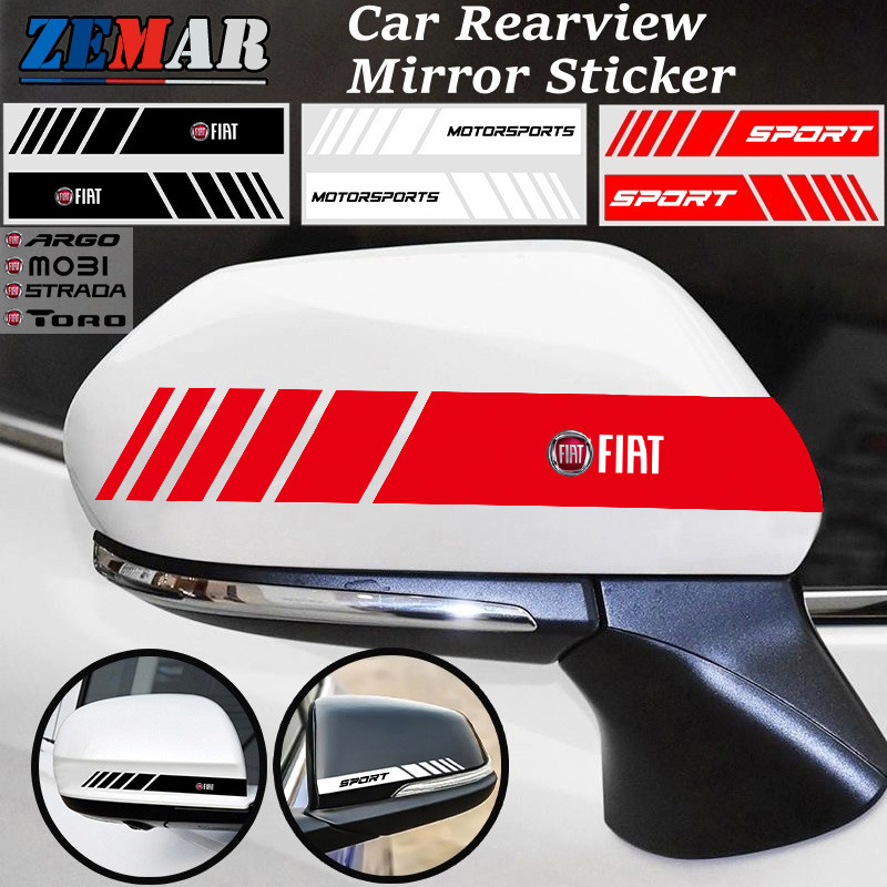2 Peças Adesivos De Espelho Retrovisor De Carro F