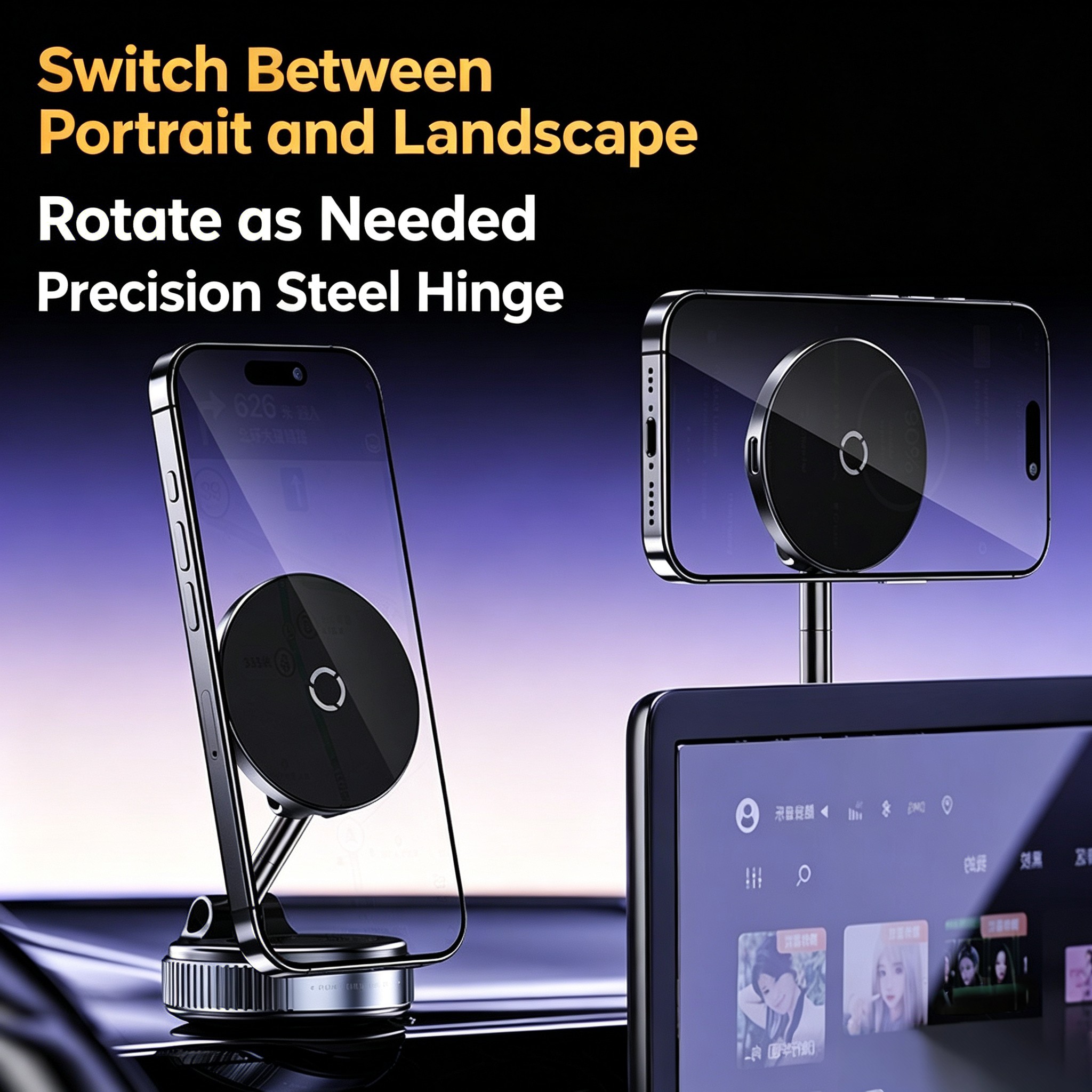 Suporte Magnético Para Telefone Carro 15W Carrega