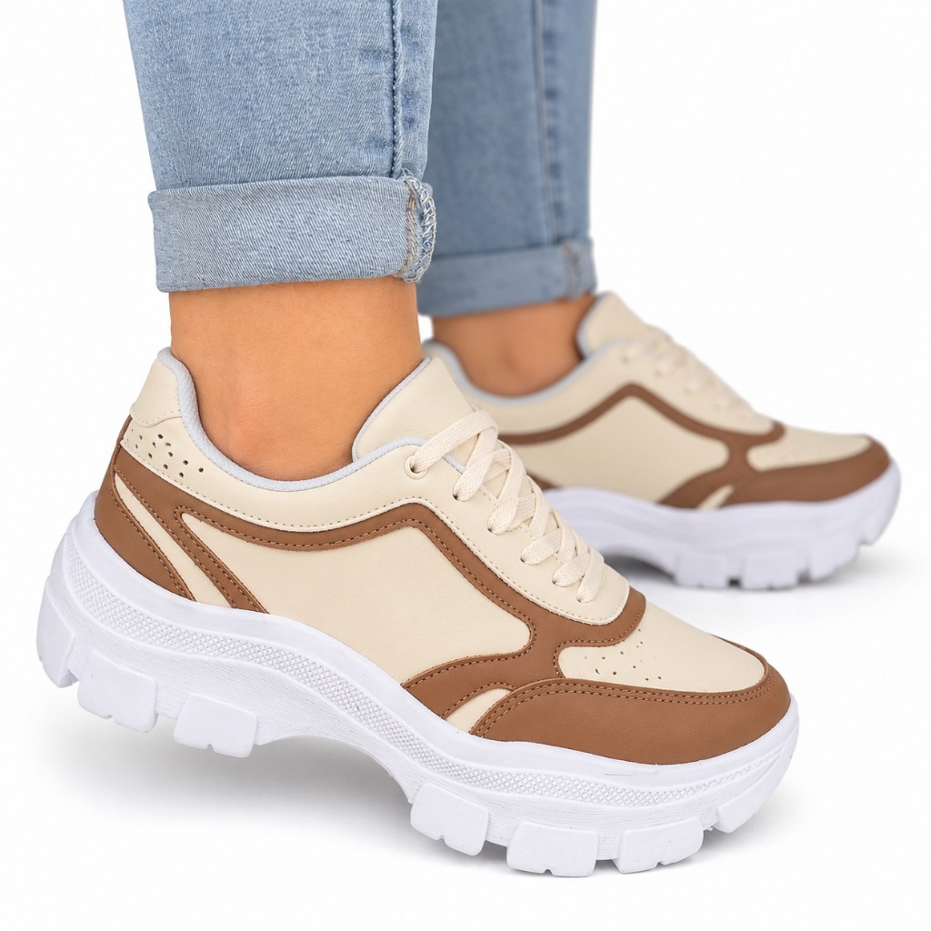 Tênis Chunky Feminino Branco Off White Plataforma