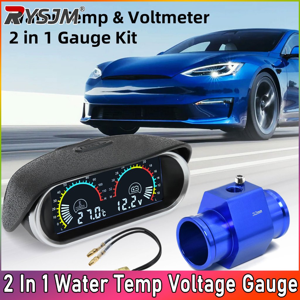 2 Em 1 Digital Auto LCD Medidor De Temperatura Da 