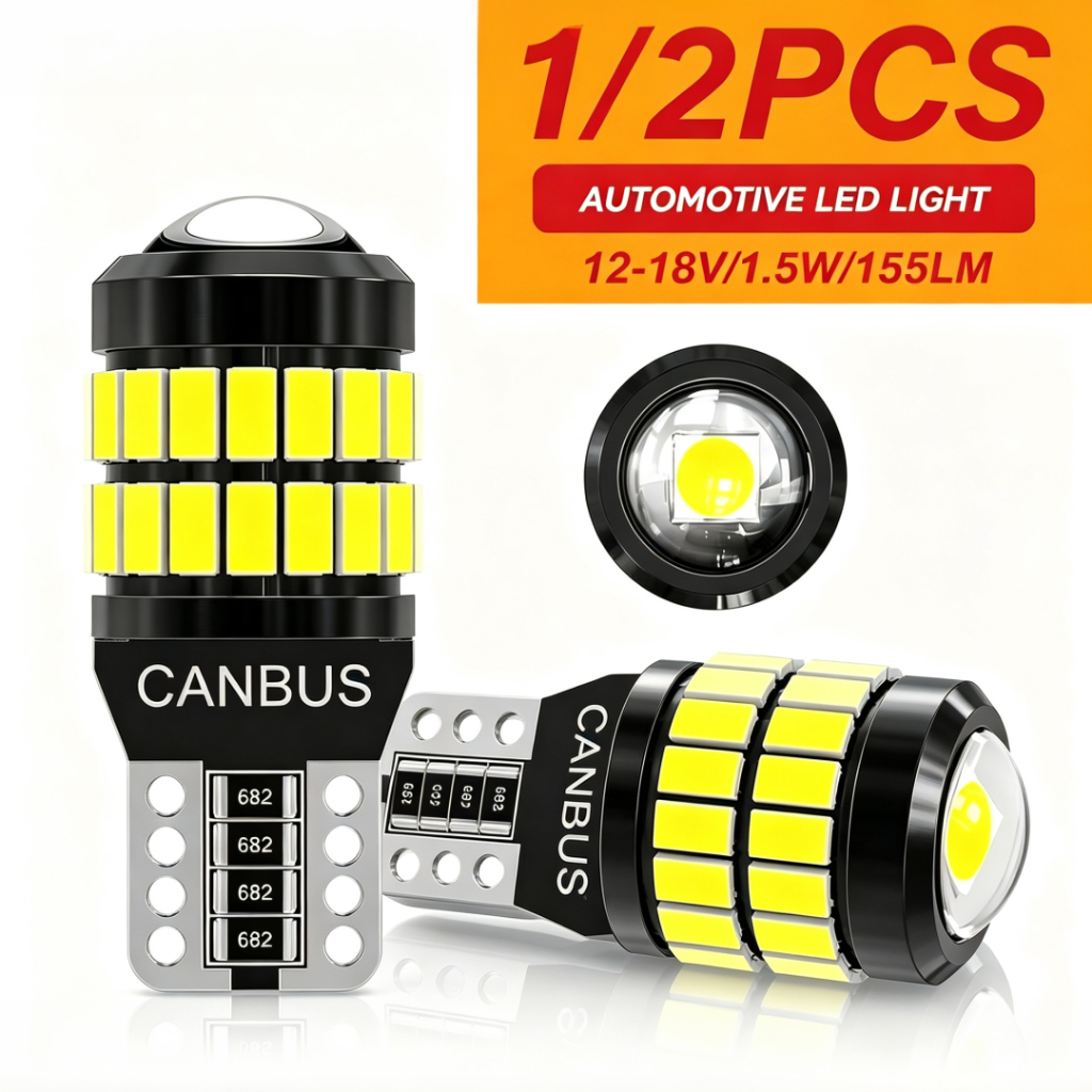 Kit 1/2 Lâmpadas Pingo T10 Projetor Canbus 6.000k