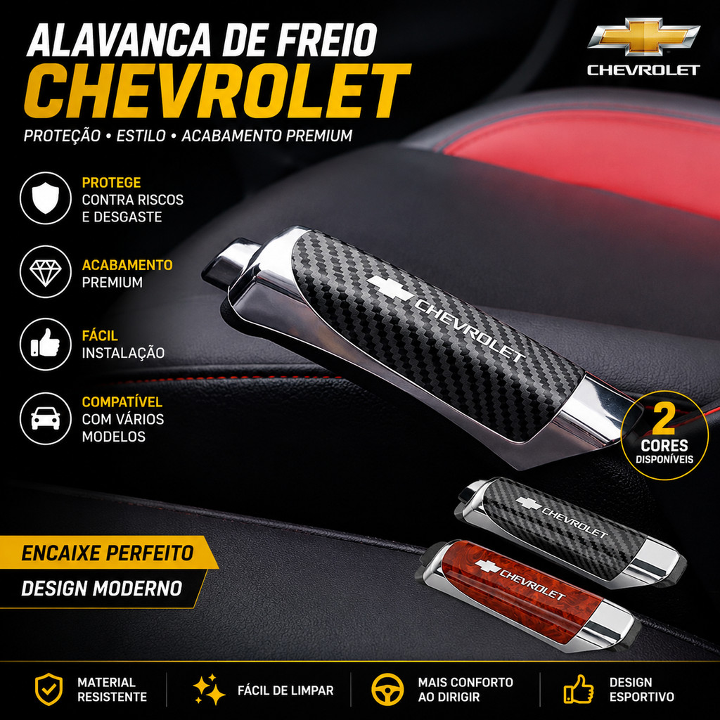 Chevrolet Capa De Freio De Mão Estilo Fibra Carbo
