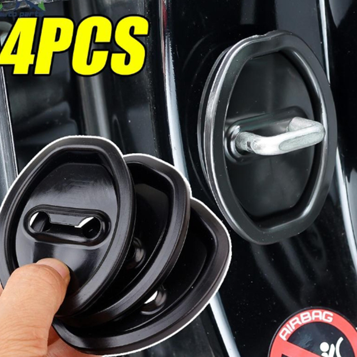 4 Pçs Fechadura Da Porta Do Carro Amortecedor Alm