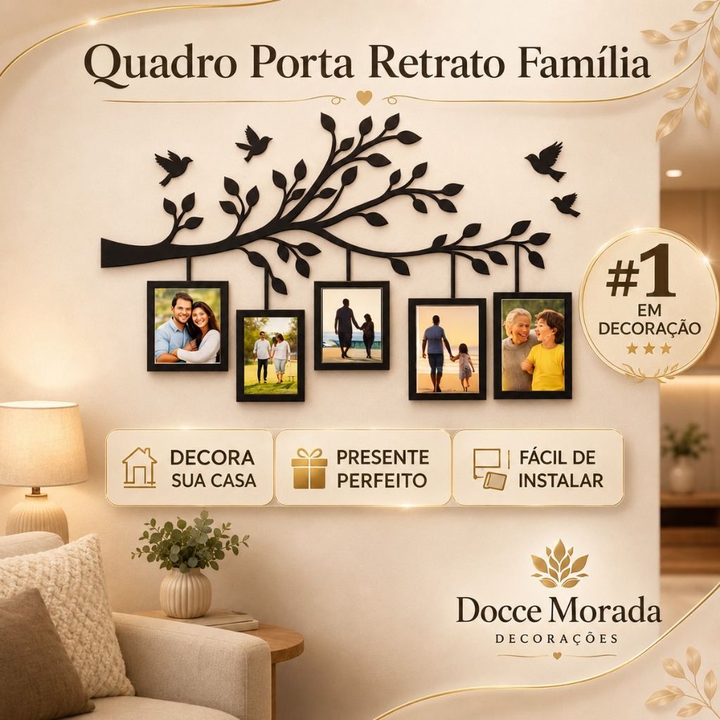 Painel Decorativo Nossa Família Nosso Tesouro em 