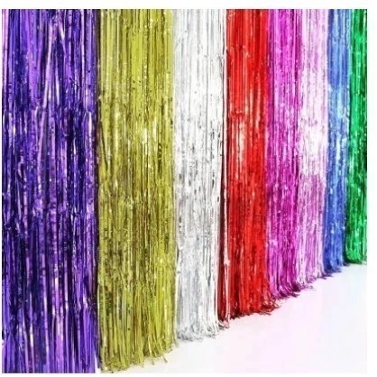 Cortina Metalizado para Festa Painel Decoração 1