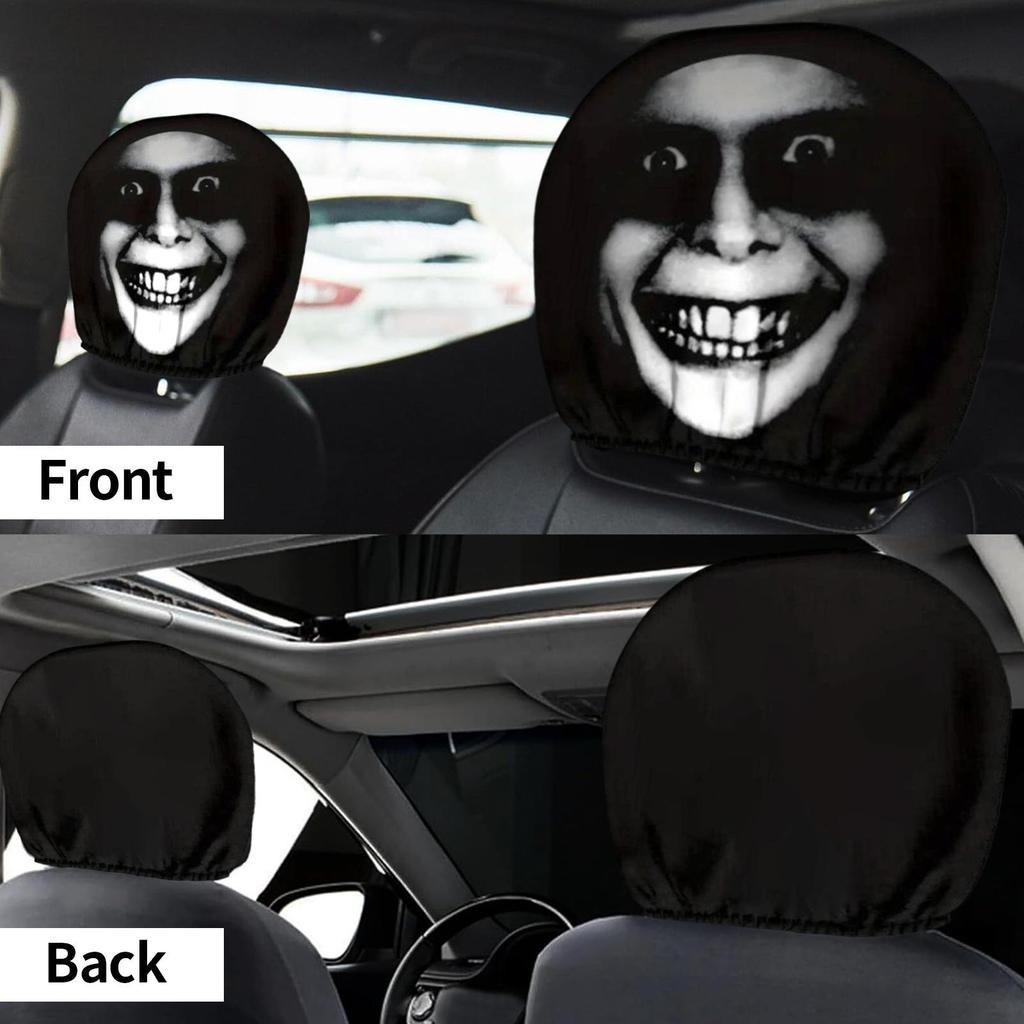 2 Peças Capas De Encosto De Cabeça Do Carro Horr