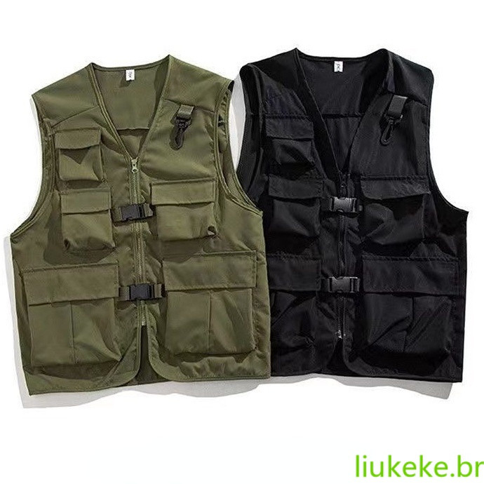 Colete Tático Casual Sem Mangas Masculino 66889 J