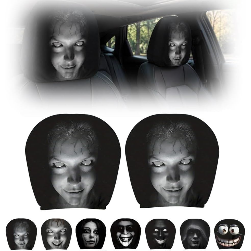 Capa para Encosto de Cabeça para Carro Halloween 