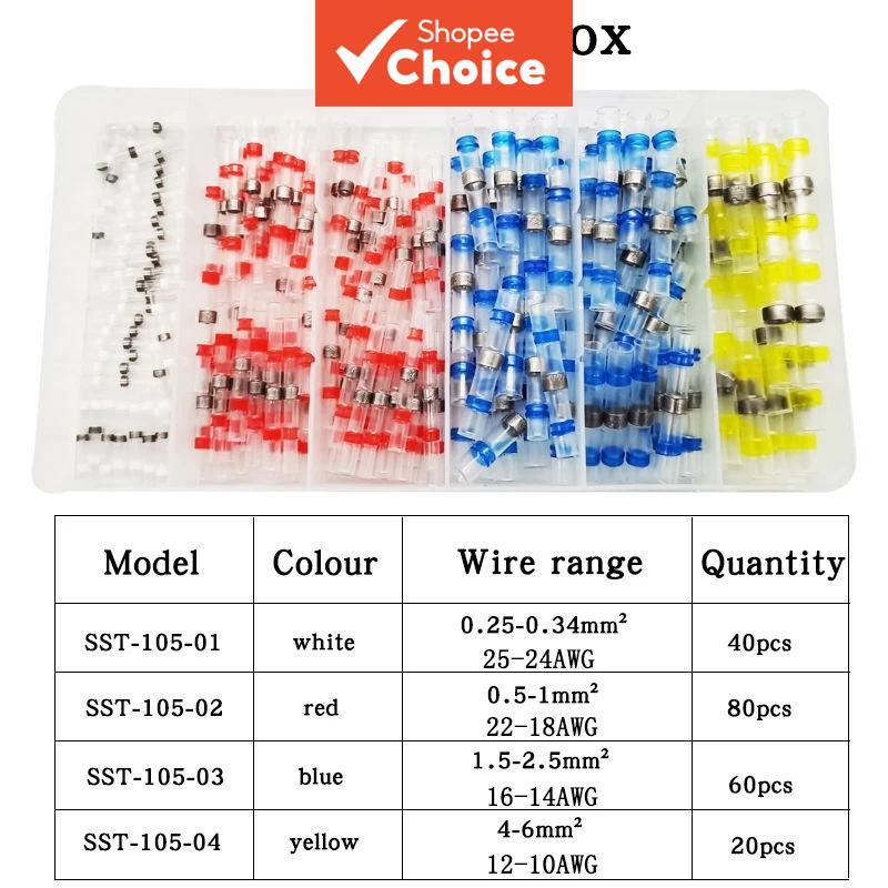 200pcs Conectores De Extremidade De Solda Termo Re