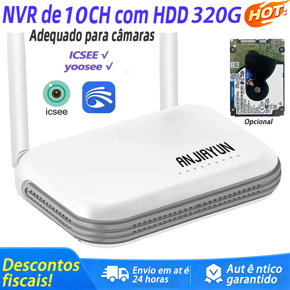 MINI NVR WiFi 10CH 8CH 3MP 4CH 5MP O-nvif Gravador