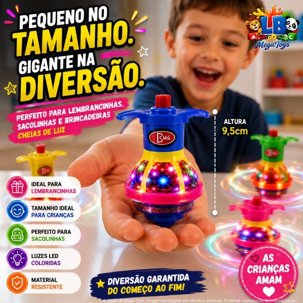 Kit 3/6/12/Pião Giroscópio Brinquedo Infantil Br