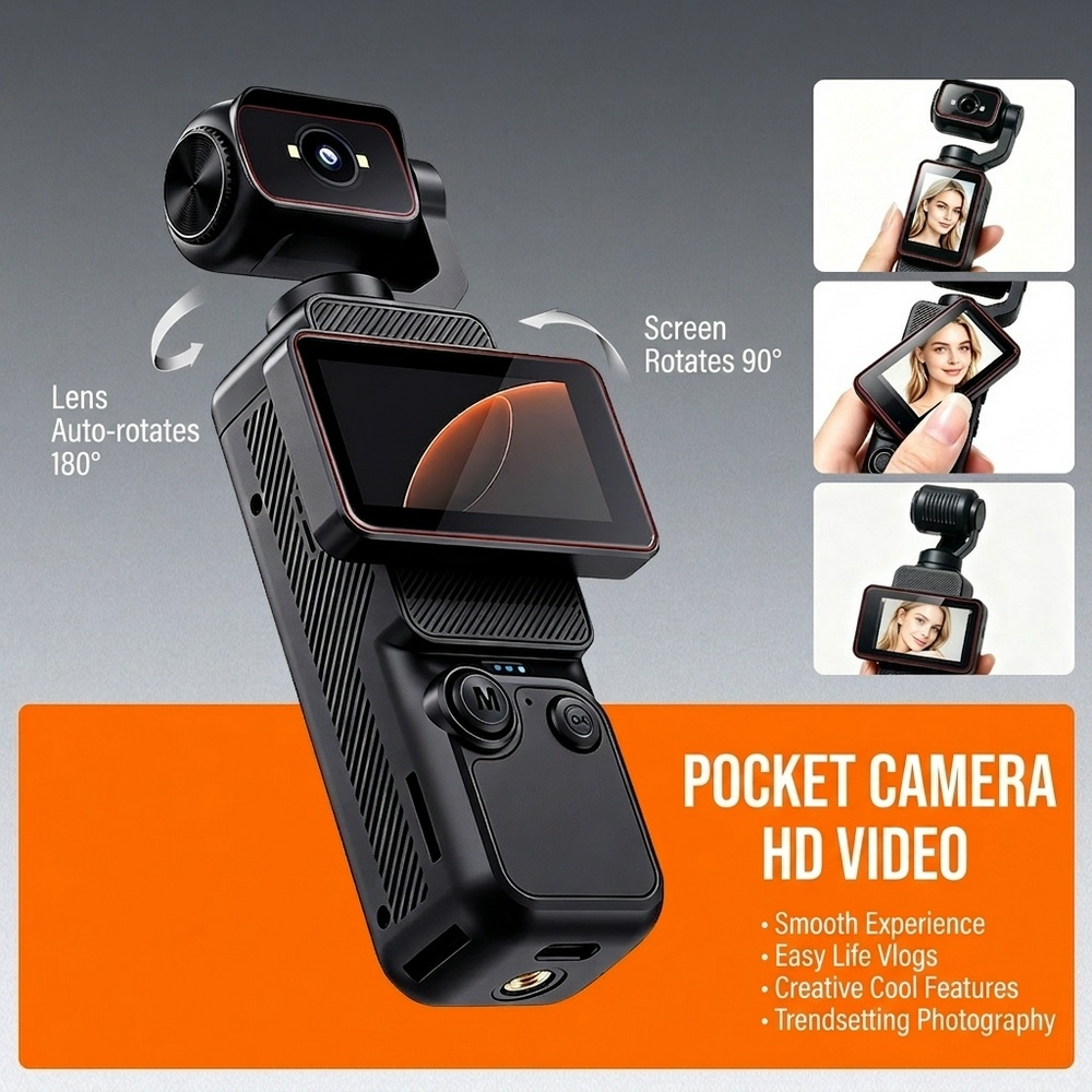 Câmera De Ação De Bolso 4K WiFi Vlog Recorder C