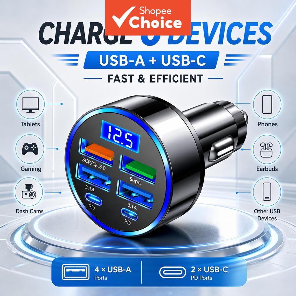 Adaptador De Carregadores USB Rápidos 4 2 Portas 