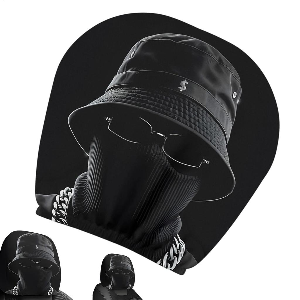 Capa Dupla Face Para Encosto De Cabeça De Carro ,